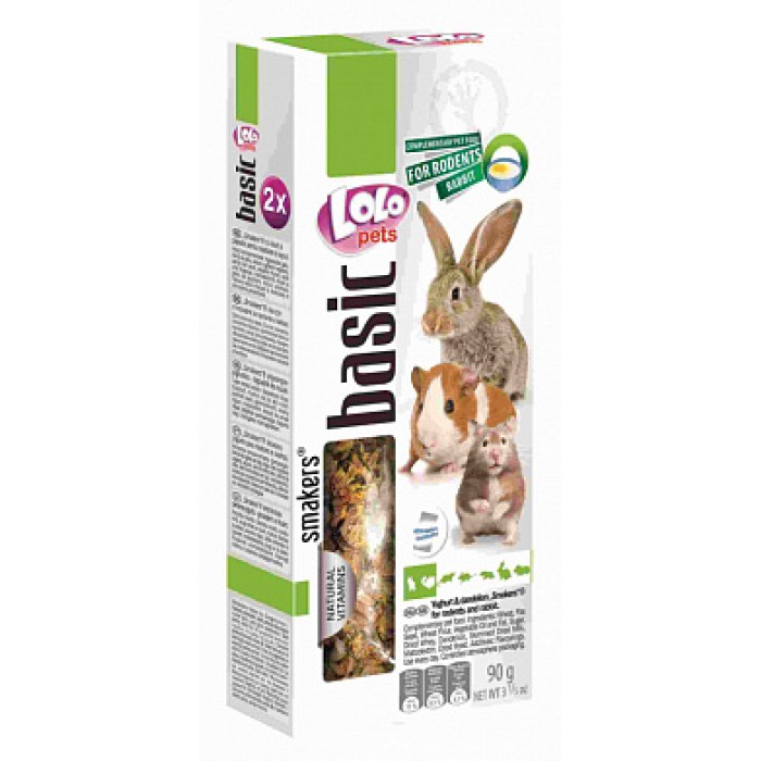 "Lolopets" Колосок для гризунів та кроликів йогурт 90гр